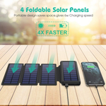 Power Bank Solar Recargable 4 Paneles