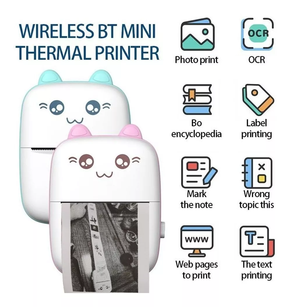 Mini Impresora Térmica Portátil Bluetoot